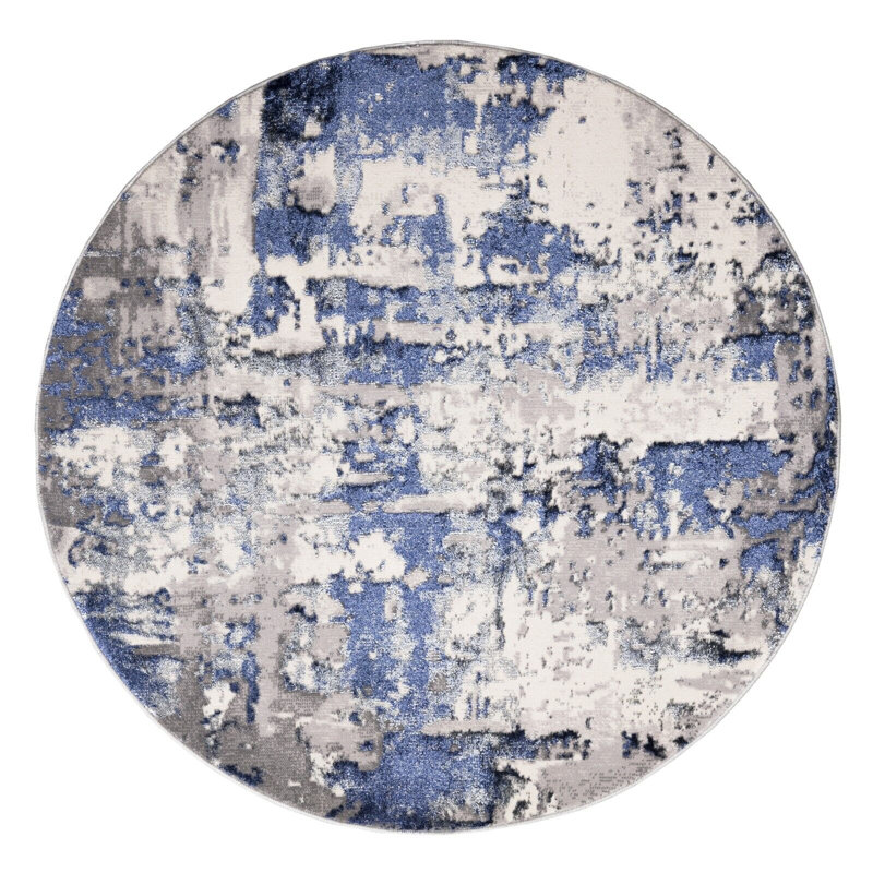 Round Alvydas 120cm X 120cm Area Rug