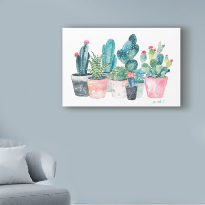 «Cactus Water Color» par Marietta Cohen, impression sur toile tendue