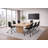 Julyana Modern Office Task Chair with Upholstered Fabric Seat, Padded Cushion, and Rolling Metal Base-2107065756