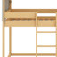 Lit superposé en bois avec tente-1288587811