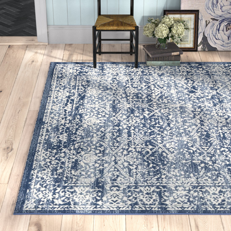DeSoto Power Loom Oriental Navy/Denim Rug
