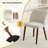 Upholstered Dining Chairs Set of 2, Modern Linen Kitchen Chairs with Cushioned Seat and Wood Legs-1420862441