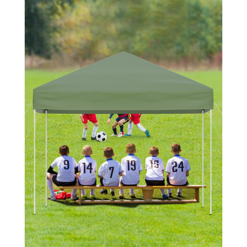 10x10ft / 10x30ft Pop Up Canopy Tent with Sidewalls - Heavy Duty Adjustable Height Outdoor Canopy, Includes 4/8-Weight Anchoring System / Roller Bag for Events/Camping - Blue/Black/Green/White/Gray/Khaki