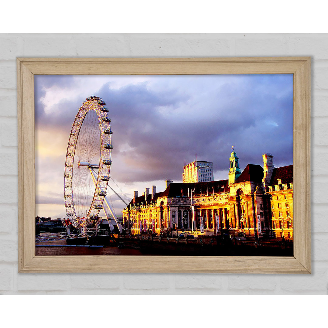 London Eye Morning Light - Einzelner Bilderrahmen Kunstdrucke