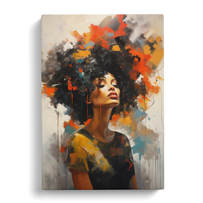 Woman With Curls Gestural No.3 - Print, 60cm H x 40cm W x 3cm D