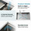 33X19 Single Bowl Stainless Steel Undermount Kitchen Sink. 304 Steel, And Fashionable. Brushed Finish. Spacious Design. Sound Insulation Traits. Rounded Corners For Sink With Cutting Board. Corrosion-121609540-121609542