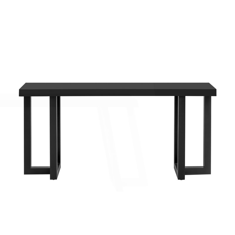 Console à motif géométrique, derrière le canapé, Noir