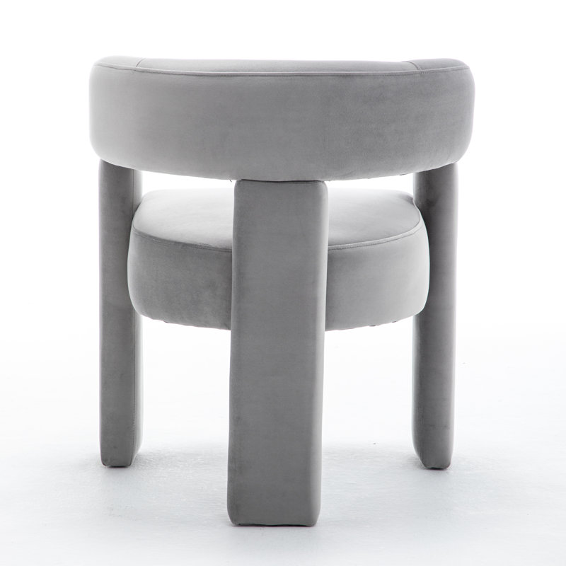 Chaise légère et luxueuse en velours, Gris