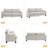 Modern Upholstered 3-seater Cloud Sofa With Extra-thick Cushion-1748935490