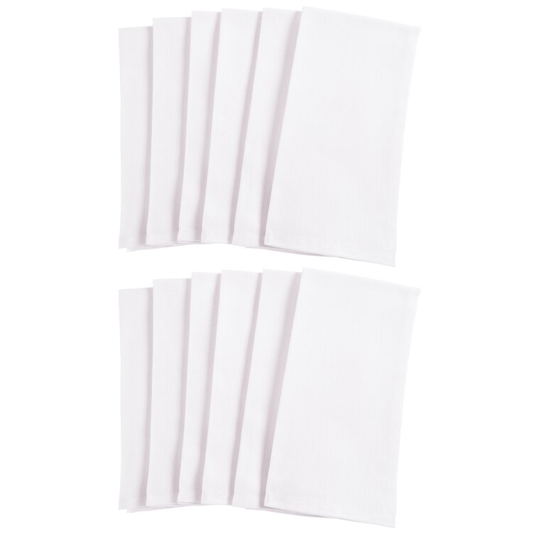 OCCASIONS  Wedding Party Linen Feel White 16'' x 16'' Dinner Paper  Napkins (120, Square Fold)