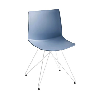 Kanvas Stackable Plastic Seat Waiting Room Chair with Metal Frame