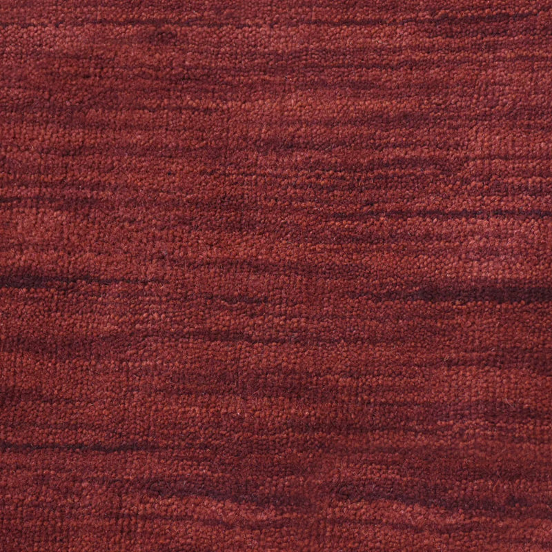 Hand Knotted Loom Wool Eco-Friendly Area Rugs -Octagon, Dark Red Color, Plain Solid Design, High Pile Thick Handmade Anti Skid Area Rugs for Living Room, Bed Room