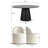 6 - Person Dining Table Sets With Round Table & 6 Upholstered Fabric Chairs-608628855-608628852