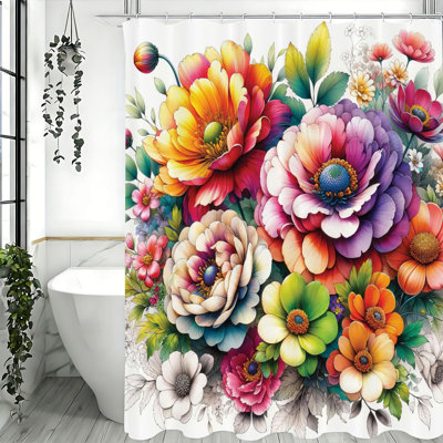 Rideaux de douche avec crochets inclus