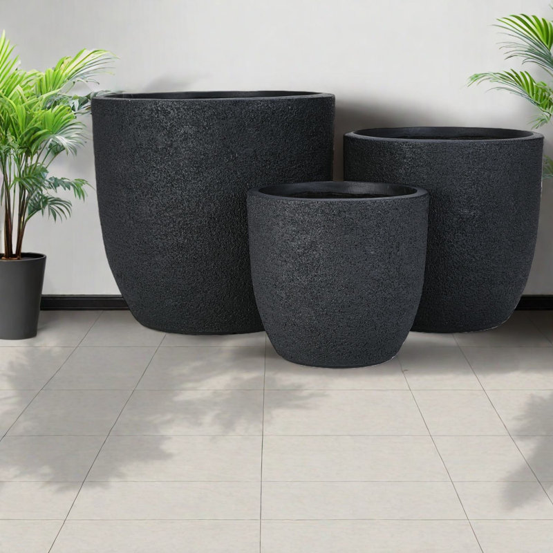 Ensemble de jardinières modernes peu encombrantes, fabrication Mgo durable, utilisation polyvalente