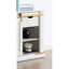 Console rustique blanche et dorée avec tiroirs de rangement, fabrication en métal, L 36 po x l 15 po H 30 po