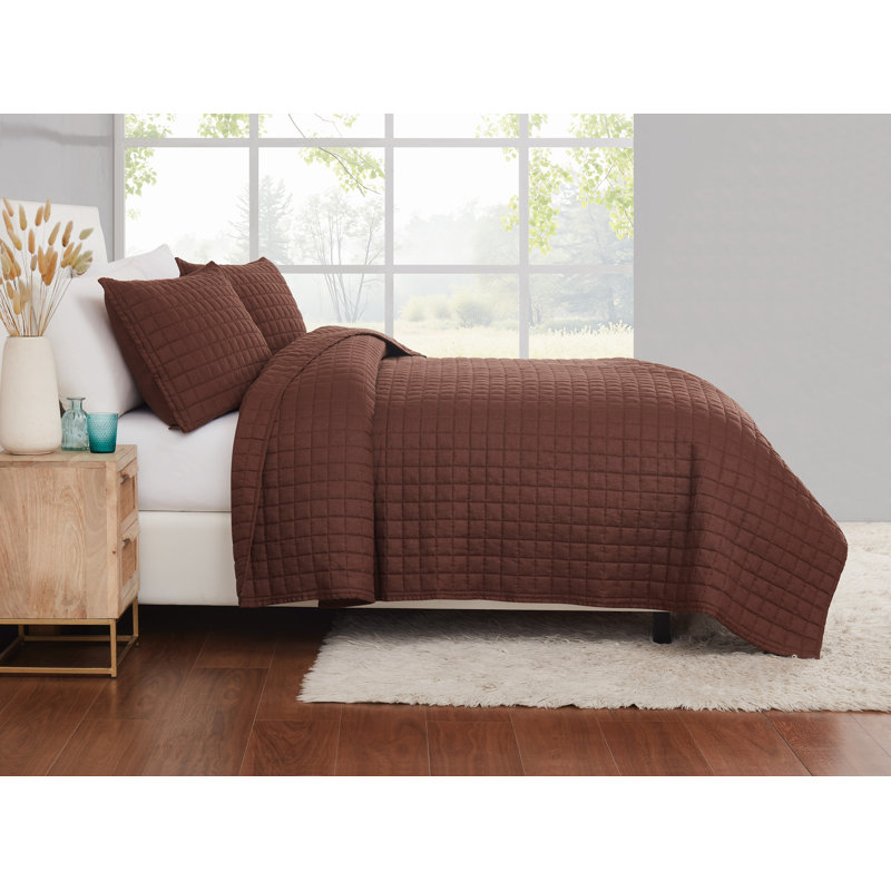 Nena Bedding, Queen + 2 Standard Shams, Brown