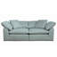 Canapé modulaire surdimensionné en tissu 2 pièces à dossier profond de 88 po inspiré des nuages | Housses imperméables et lavables résistantes aux taches, coussins moelleux rembourrés de duvet | Conception minimaliste moderne - Collection Sunset Trading Puff (bleu océan)