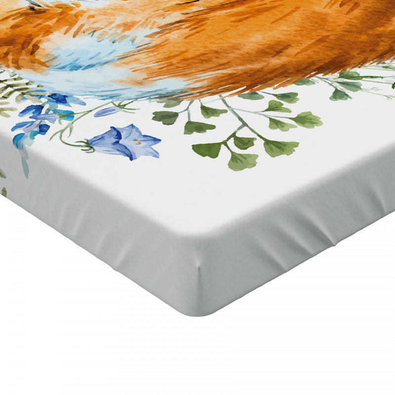 Microfiber Floral Fitted Sheet, Queen Fitted Sheet