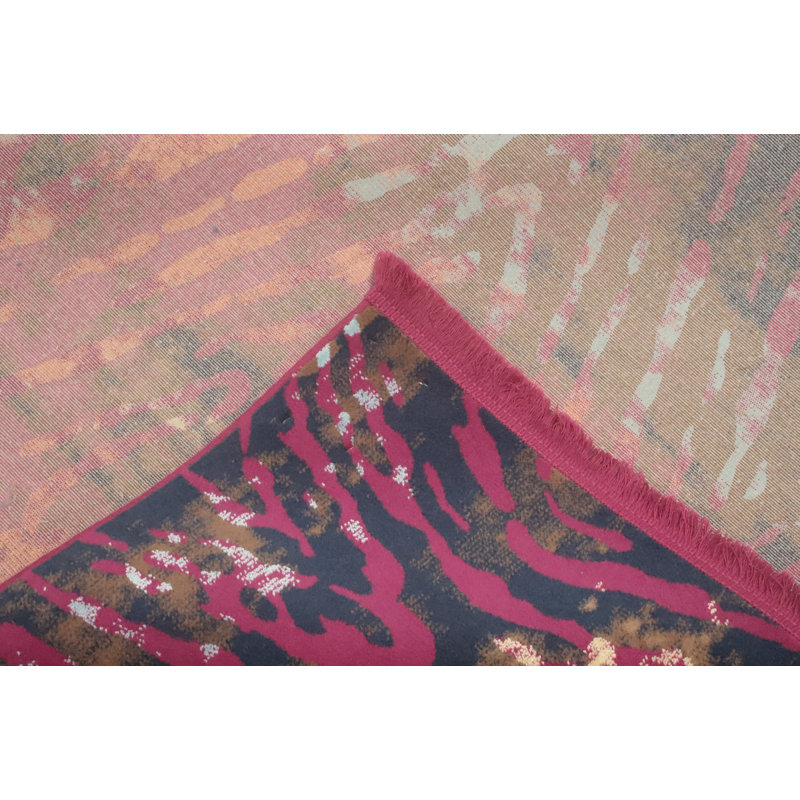 Tapis de style Gabbeh patiné 6 x 9
