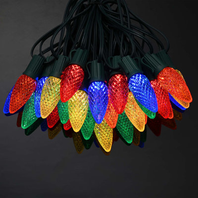  Paquet de 25 ampoules de Noël C9 à DEL de 5 couleurs homologuées UL
