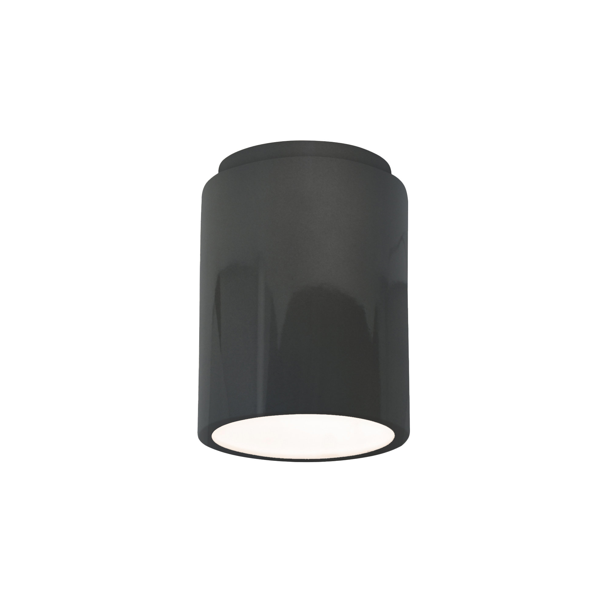 Sumatra Single Light Ceramic Flush Mount, LED (Integrated), Gloss Gray