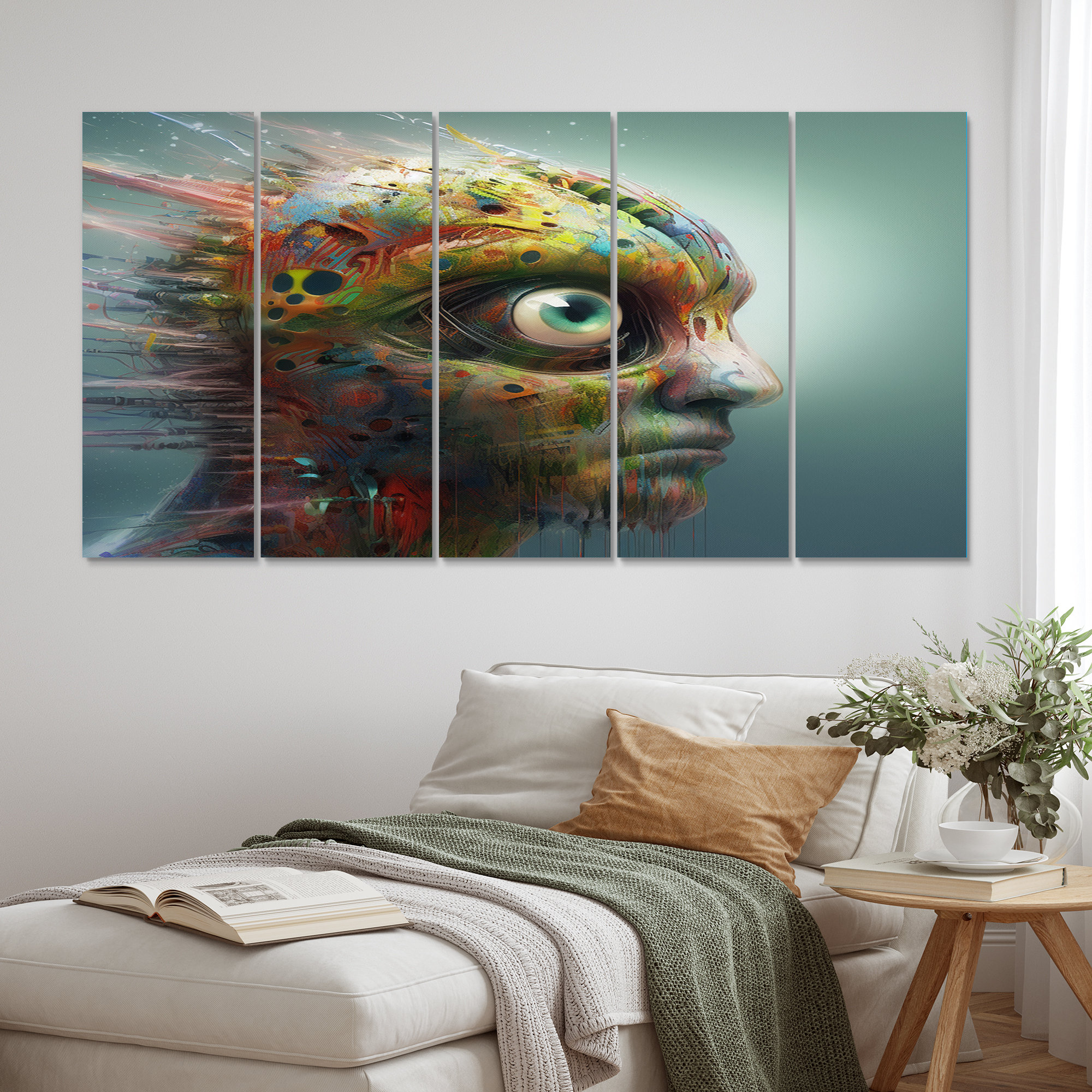 Wrought Studio™ SciFi Portrait Bionic Sight Modern Canvas Art Print