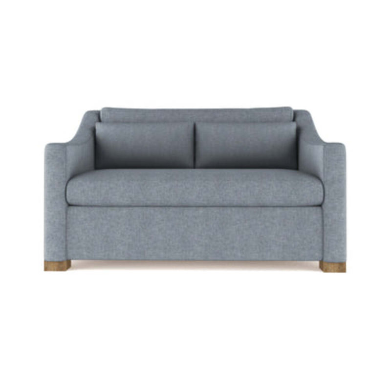 Crosby Slope Arm Loveseat, Weathered, 32.5" H x 60" W x 43" D, Distressed Leather Cognac