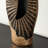 27-inch Fiberglass Vintage Farmhouse Floor Vase, Boho Wedding Centerpiece - Unique Black And Gold Rustic Design Tall Vase - Perfect Decoration For Living Room, Bedroom, Entryway, Hallway And Kitchen