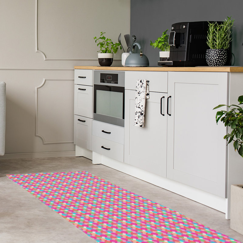 Tapis de la zone rose octogones, Tapis de couloir 2 pi 6 po x 8 pi