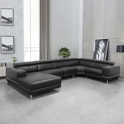 Fauteuil inclinable de cinéma maison en cuir véritable de 153 po de largeur