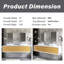 Meuble-lavabo mural 72 po avec plateau blanc uni