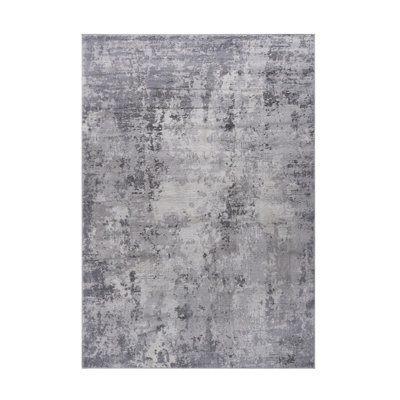 Collection 2X3 Light Grey / Abstract Doormat Rug
