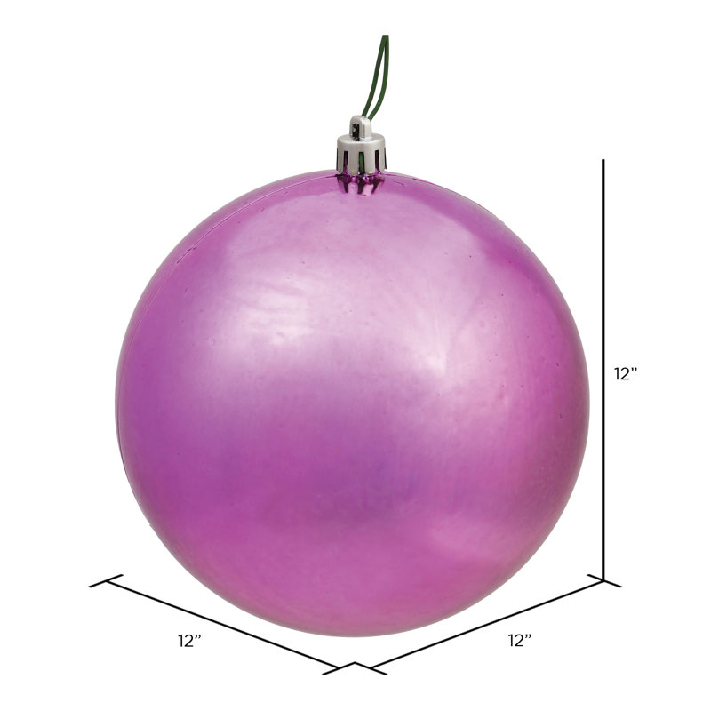 Holiday Décor Ball Ornament, Mauve Shiny, 12"