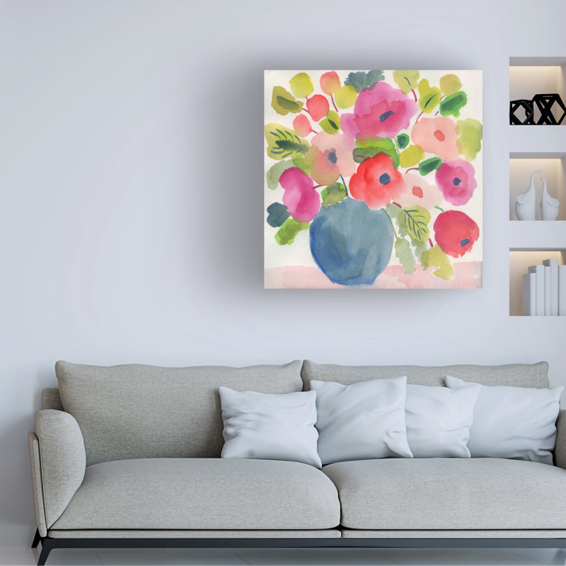 Art mural sur toile tendue - Suzanne Allard «Airy Bouquet», décoration murale pour le salon, la chambre à coucher ou le bureau - 14 x 14