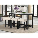 Laqueisha 3 - Person Faux Marble Top Four Leg Dining Set