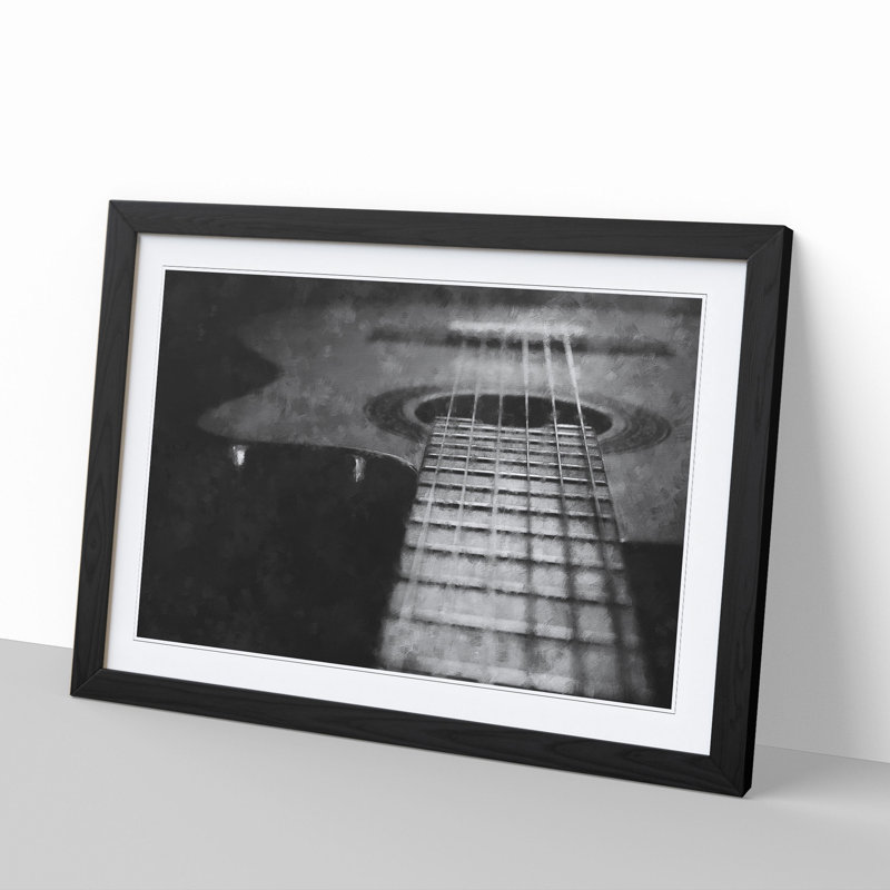 Acoustic Guitar Vol.1 - Picture Frame Graphic Art, Black Framed, 36cm H x 48cm W x 2cm D