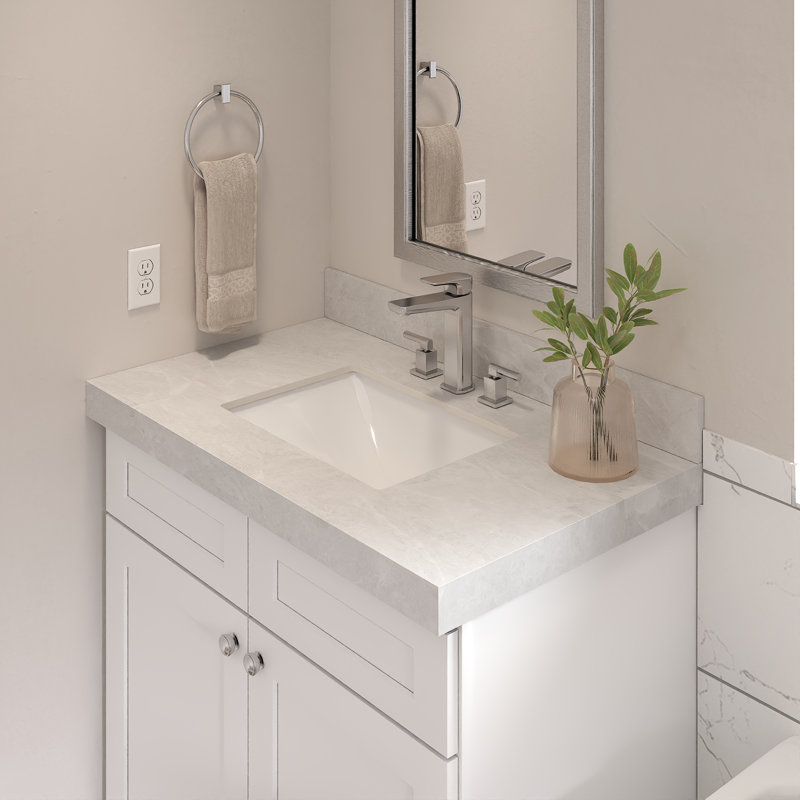 Comptoir de meuble-lavabo Furinno, Jade clair, Bol simple, Central