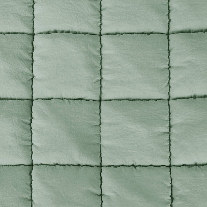 Dream Puff Down Alternative Comforter Set, Twin Comforter + 1 Standard Shams, Sage