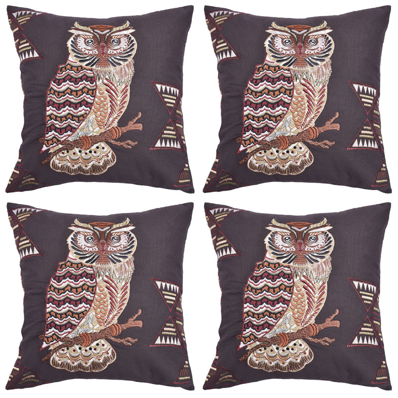 Ensemble de 4 housses de coussin pour l'intérieur et l'extérieur Red Barrel Studio