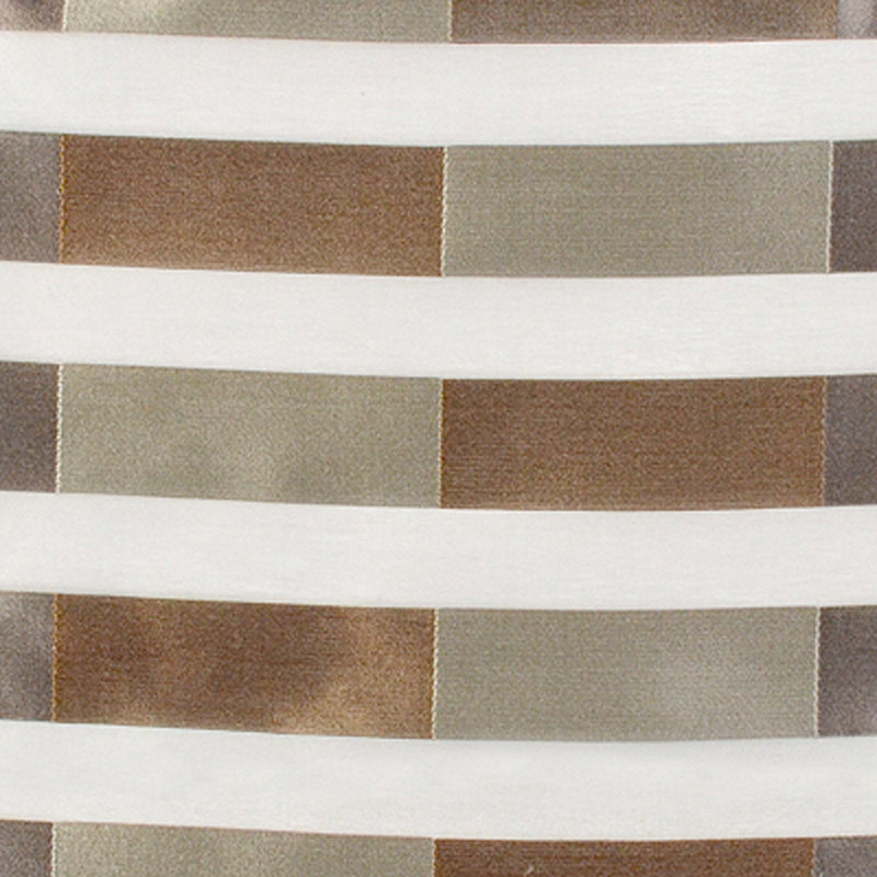 Wilkson Silk Sheer Fabric, Cocoa/Silver