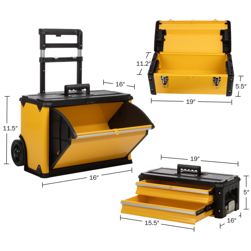 Boîte à outils roulante avec roulettes - Boîte à outils empilable Stalwart
