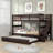 Kids Twin Over Twin Bunk Bed with Trundle with Drawers-917307920