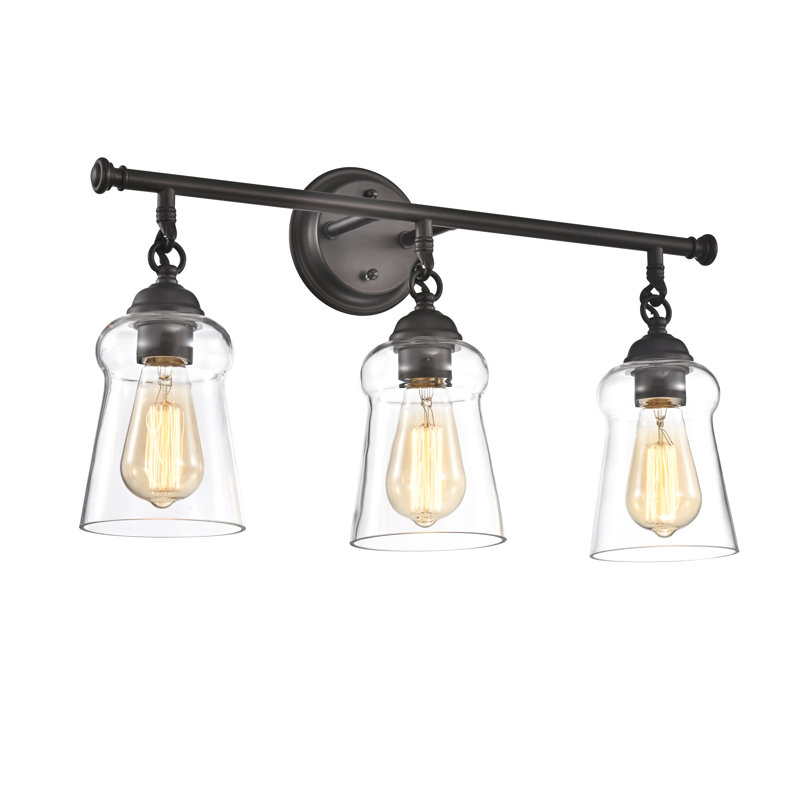  CHERYL 23" W Contemporary Bath Vanity Fixture 3 Light Rubbed Bronze Bathroom Light
