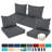 24 x 28 In Patio Furniture Cushions set of 4, Fade Resistant Outdoor Seat Cushions with 4 pairs of Ties, Deep Seat Cushion for Seat Patio Chairs, Rattan Furniture, Wicker Seating, outdoor Adirondack Chair,Light Grey-123270806-123270798