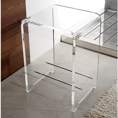 Trasparenze Plastic Accent Stool, Transparent