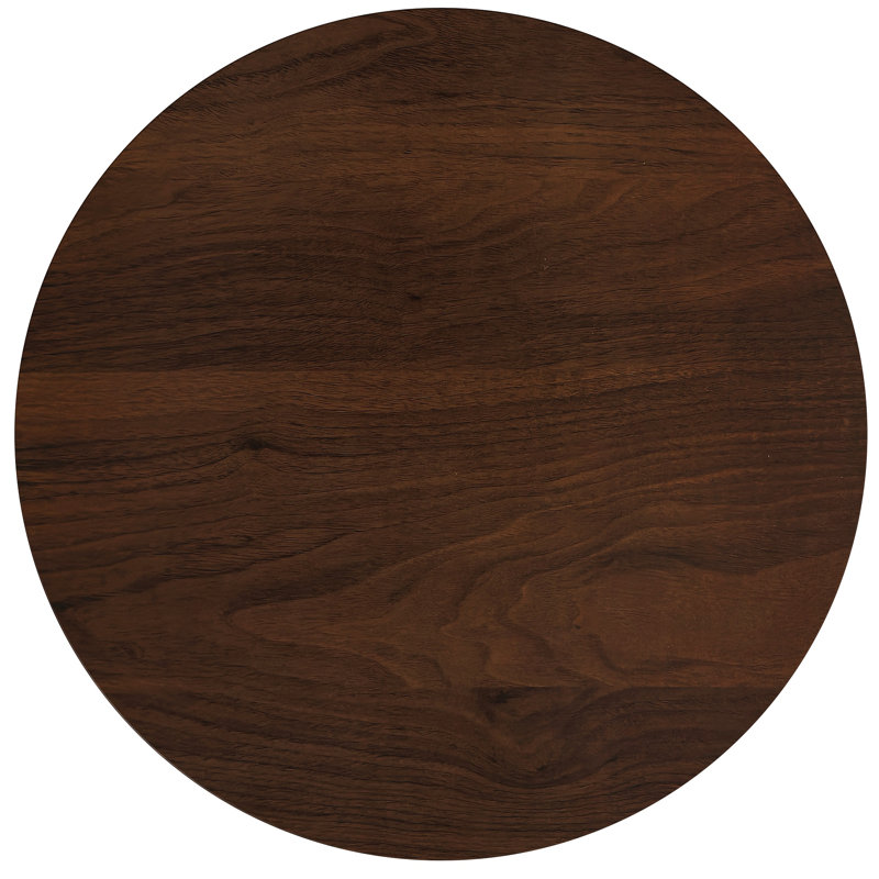 Table d'appoint ronde cannelée 22,6 po Eversole, Brun, Individuel