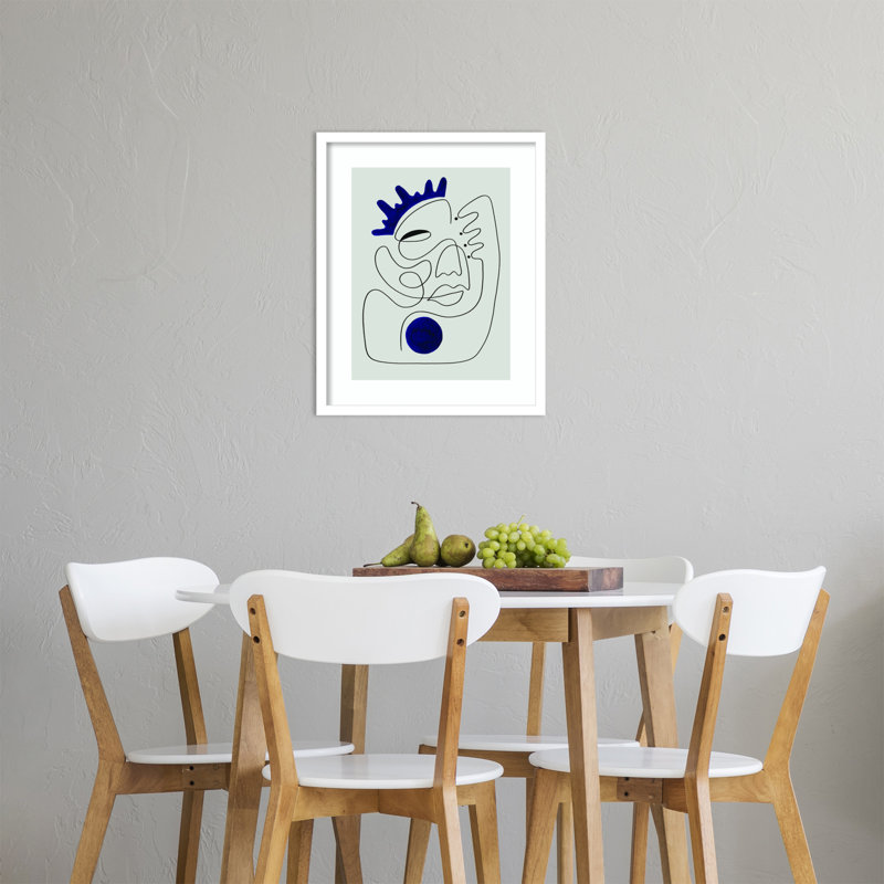 El Rey by Shatha Al Dafai, White Framed, 21.38" H x 17.38" W x 0.875" D