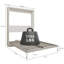 Lit mural escamotable vertical multifonctionnel avec cadre grand lit gris Lit escamotable pliable peu encombrant pour le salon