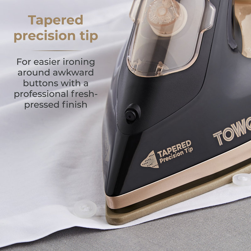 Tower Ceraglide Steam Iron with Fast Heat-Up, Extra Long 3 Metre Power Cord, 3100W